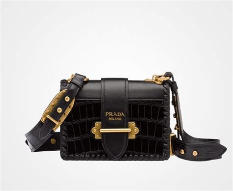 prada medium cahier leather bag|Prada cahier crocodile leather bag.